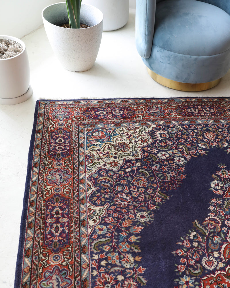 Vintage Turkish rug in a living room setting, Area rug in a living room setting, pile rug, Turkish rug, custom rug, modern rug, portland, rug shop, bright colors, wild shaman, soft rug, bold color, Portland, Oregon, rug store, rug shop, local shop