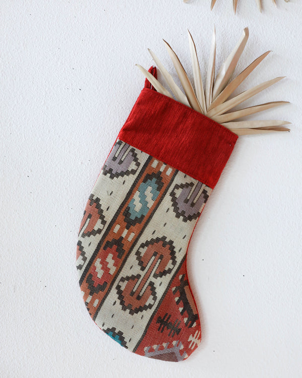 Christmas Stocking, kilim Christmas stocking, gif tables, holiday gift ideas, rug shop, Portland, Oregon, home accessories, kilim accessories, rug accessories,  Christmas gift ideas