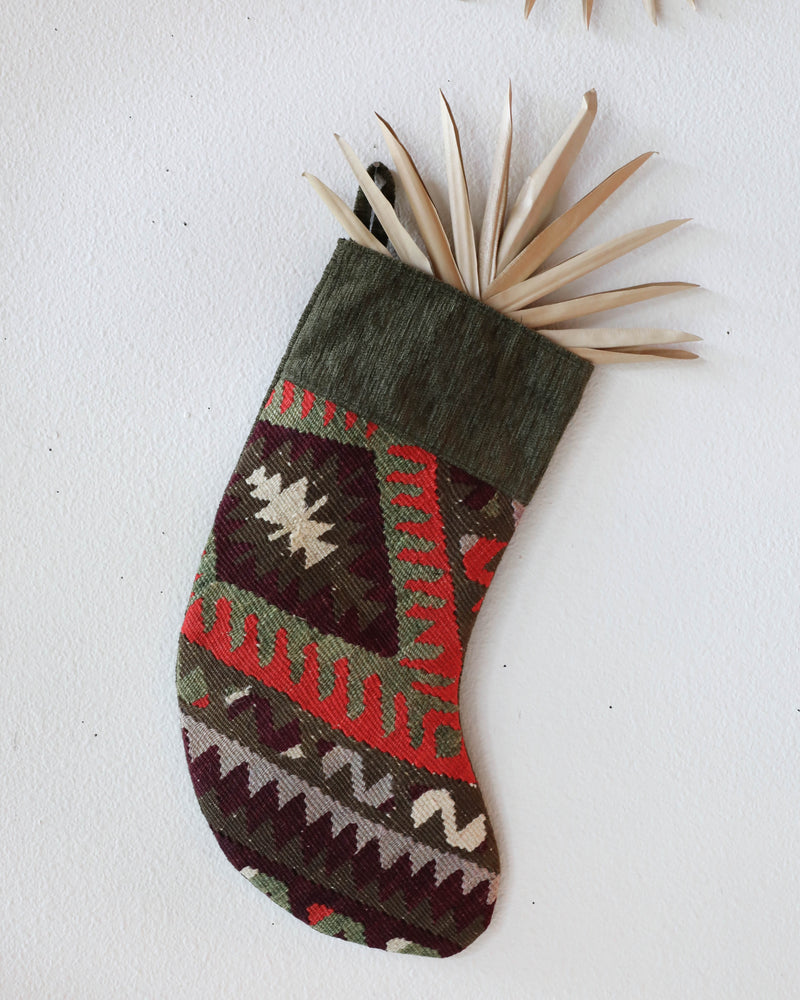 Christmas Stocking, kilim Christmas stocking, gif tables, holiday gift ideas, rug shop, Portland, Oregon, home accessories, kilim accessories, rug accessories,  Christmas gift ideas