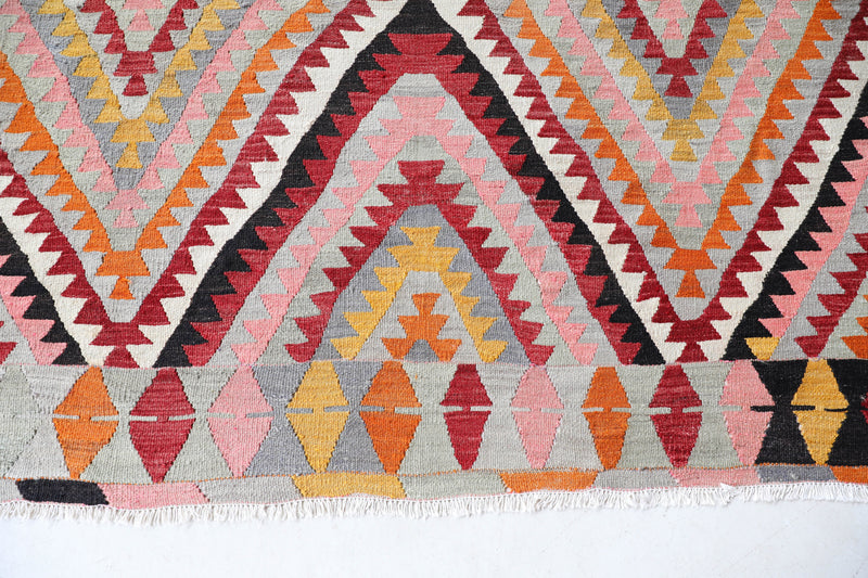 Vintage Antalya Kilim Rug 6'5"x9'
