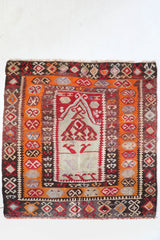 Semi-antique Afyon Kilim Rug 3'9"x4'2"