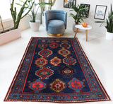 Vintage Turkish rug in a living room setting, Area rug in a living room setting, pile rug, Turkish rug, custom rug, modern rug, portland, rug shop, bright colors, wild shaman, soft rug, bold color, Portland, Oregon, rug store, rug shop, local shop