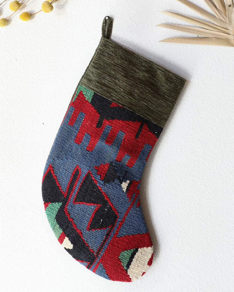 Christmas Stocking, kilim Christmas stocking, gif tables, holiday gift ideas, rug shop, Portland, Oregon, home accessories, kilim accessories, rug accessories,  Christmas gift ideas