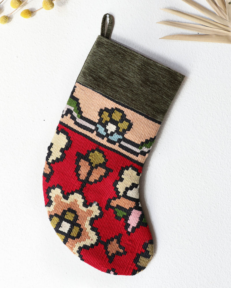 Christmas Stocking, kilim Christmas stocking, gif tables, holiday gift ideas, rug shop, Portland, Oregon, home accessories, kilim accessories, rug accessories,  Christmas gift ideas