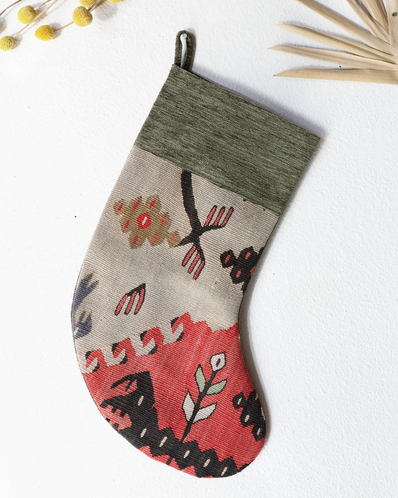 Christmas Stocking, kilim Christmas stocking, gif tables, holiday gift ideas, rug shop, Portland, Oregon, home accessories, kilim accessories, rug accessories,  Christmas gift ideas