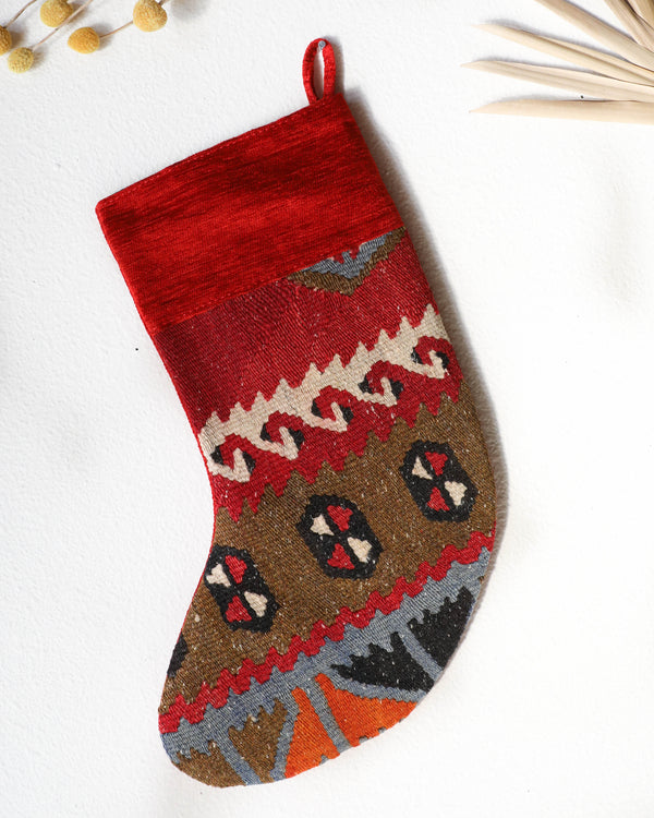 Christmas Stocking, kilim Christmas stocking, gif tables, holiday gift ideas, rug shop, Portland, Oregon, home accessories, kilim accessories, rug accessories,  Christmas gift ideas