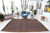 Semi-antique Pergamum Kilim Rug 6'5"x8'