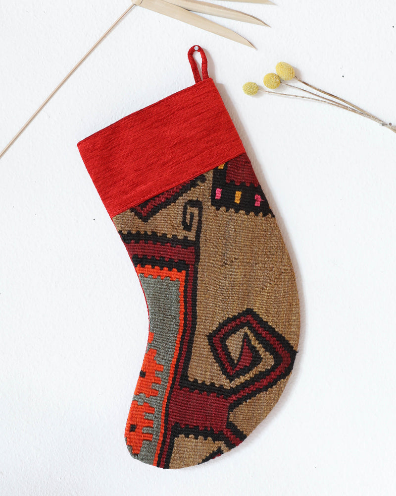 Christmas Stocking, kilim Christmas stocking, gif tables, holiday gift ideas, rug shop, Portland, Oregon, home accessories, kilim accessories, rug accessories,  Christmas gift ideas