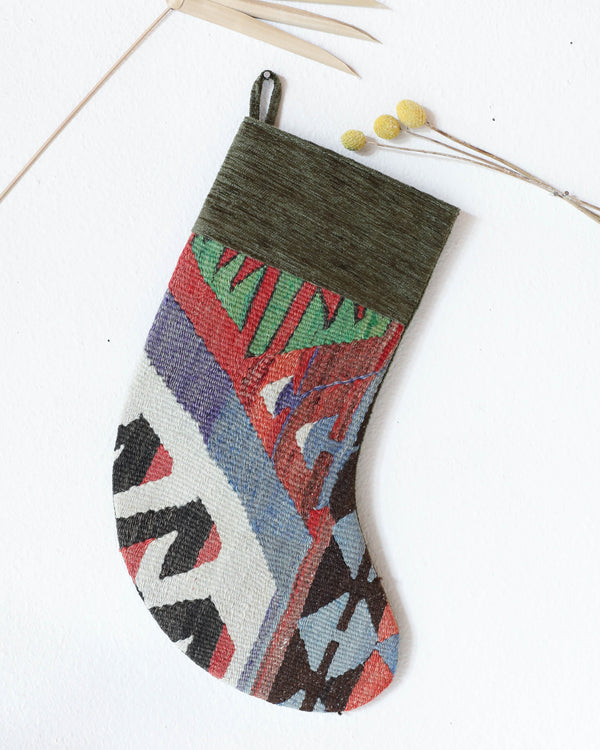 Christmas Stocking, kilim Christmas stocking, gif tables, holiday gift ideas, rug shop, Portland, Oregon, home accessories, kilim accessories, rug accessories,  Christmas gift ideas