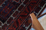 old rug, antique rug, Turkish rug, Portland, Oregon, rug store, rug shop, local shop, bright colors, wild shaman, large rug, area rug, red rug, bold color, baluch rug, burgundy, dark red