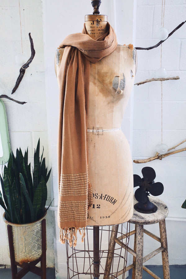 Summer Pestemal Scarf in Mustard