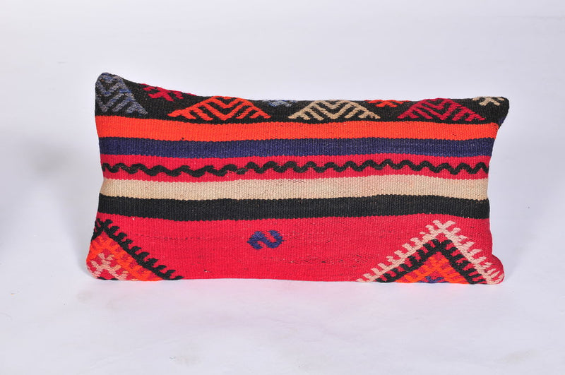 Lumbar Kilim Pillow 12inx24in