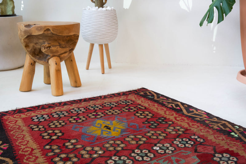 pile rug, Turkish rug, vintage rug, portland, rug shop, bright colors, wild shaman, area rug, red rug, mini rug, bold color, Portland, Oregon, rug store, rug shop, local shop, flat weave, kilim rug