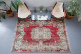 pile rug, turkish rug, vintage rug, portland, rug shop, bright colors, wild shaman, area rug, red rug, worn out rug