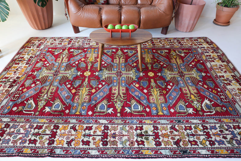 Semi-Antique Western Anatolian Rug 6'7"x9'8"