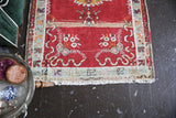 Vintage Turkish Faded Southern Anatolian Rug 3ftx5.11ft