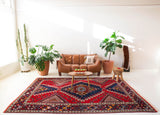 Vintage Western Anatolian Rug 7'3"x10'