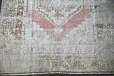 Old Faded Anatolian Rug 3.6tx4.11ft