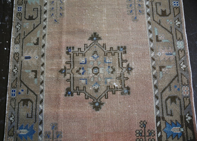 Vintage Faded Anatolian Rug 3.4ftx6.5ft