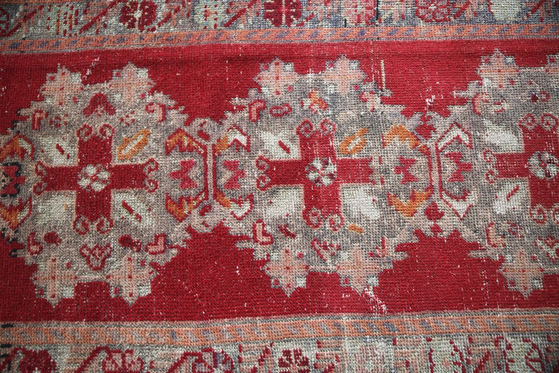 Vintage Turkish Faded Anatolian Runner Rug 3ftx9ft