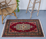pile rug, turkish rug, vintage rug, portland, rug shop, bright colors, wild shaman, area rug, red rug, mini rug, bold color