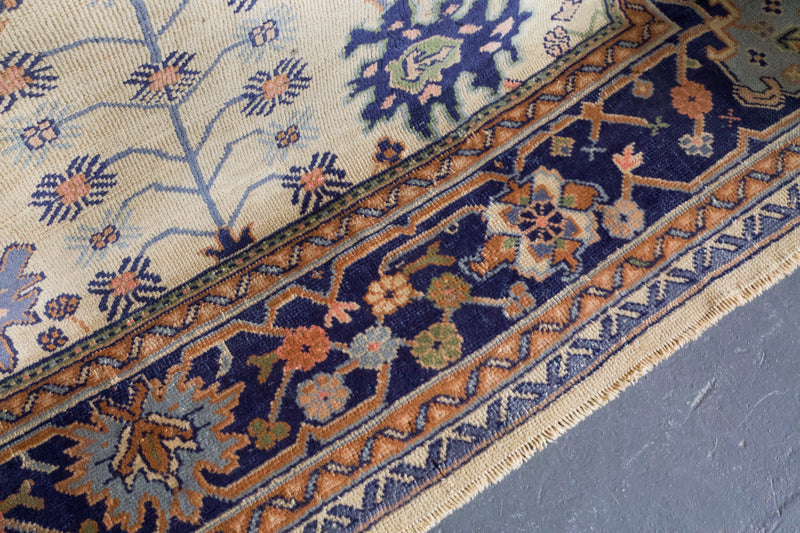 old rug, antique rug, earthy colors, faded colors, Turkish rug, vintage rug, flat weave, kilim rug, large area rug, square rug, Wild Shaman, Portland, Oregon, rug store, rug shop, local shop, Oushak rug