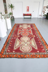 Vintage Turkish Kars Kilim Rug 6'3"x12'4"