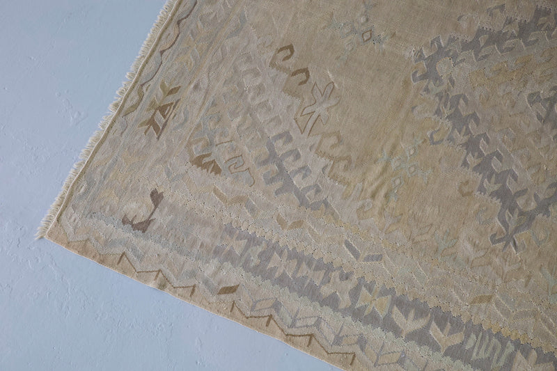 antique, oushak rug, portland rug shop, rug store, wild shaman, faded colors, worn out rug, flat weave