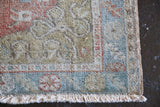 Old Faded Anatolian Rug 2.11ftx6.8ft