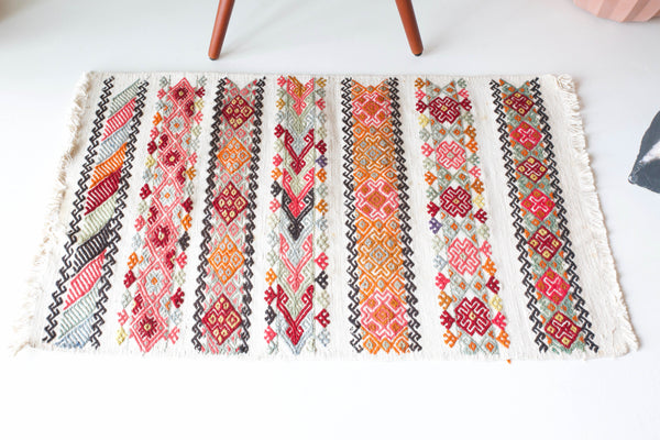 pile rug, Turkish rug, vintage rug, portland, rug shop, bright colors, wild shaman, area rug, red rug, mini rug, bold color, Portland, Oregon, rug store, rug shop, local shop, flat weave, kilim rug