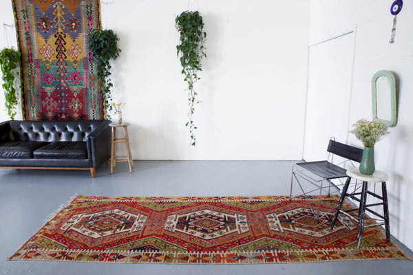 old rug, antique rug, earthy colors, faded colors, Turkish rug, vintage rug, flat weave, kilim rug, large area rug, square rug, Wild Shaman, Portland, Oregon, rug store, rug shop, local shop