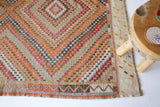 old rug, antique rug, earthy colors, faded colors, Turkish rug, vintage rug, flat weave, kilim rug, large area rug, square rug, Wild Shaman, Portland, Oregon, rug store, rug shop, local shop