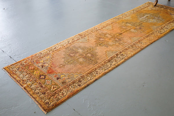 Old Anatolian Runner Rug 2.11ftx9.6ft