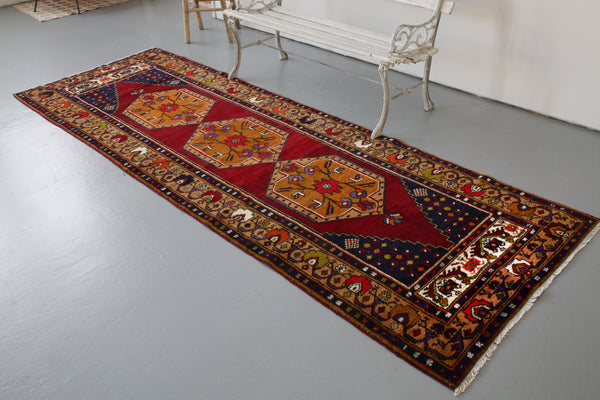 Vintage Kayseri Yahyali Runner 3.3ftx9.8ft