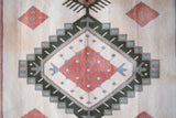  Vintage Turkish rug in living room setting, old rug, antique rug, pastel colors, faded colors, Turkish rug, vintage rug, soft rug, Portland, Oregon, rug store, rug shop, local shop