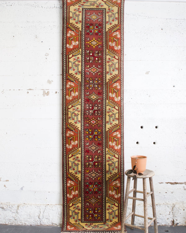 pile rug runner, Turkish rug, vintage rug, portland, rug shop, bright colors, wild shaman, runner rug, bold color, Portland, Oregon, rug store, rug shop, local shop, hallway runner, skinny runner