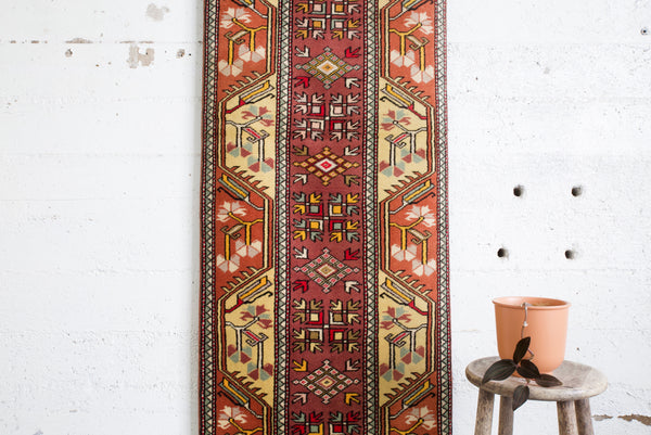 pile rug runner, Turkish rug, vintage rug, portland, rug shop, bright colors, wild shaman, runner rug, bold color, Portland, Oregon, rug store, rug shop, local shop, hallway runner, skinny runner