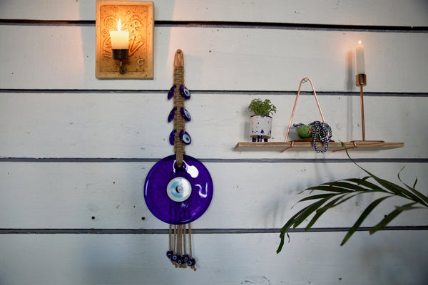 Glass evil eye protection, wall hanging decoration