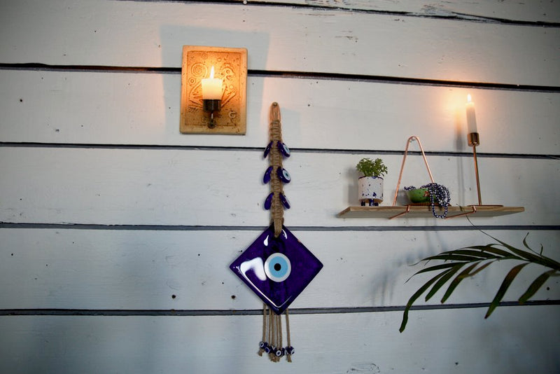 Glass evil eye protection, wall hanging decoration