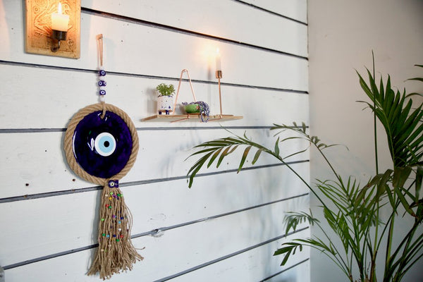 Glass evil eye protection, wall hanging decoration