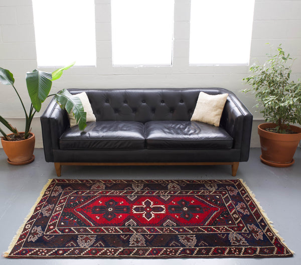 old rug, antique rug, Turkish rug, Portland, Oregon, rug store, rug shop, local shop, bright colors, wild shaman, area rug, red rug, bold color, burgundy, dark red, rug shop, portland, Anatolian rug