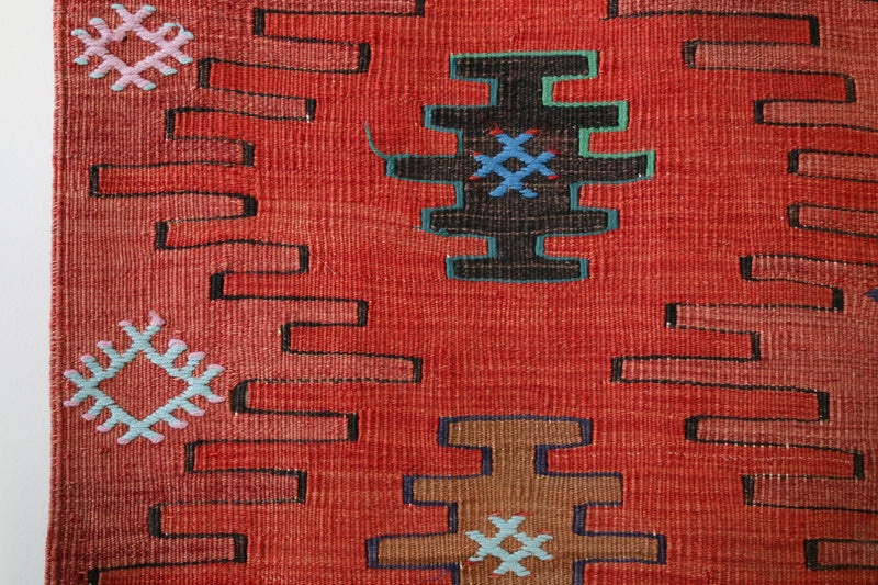 Vintage Sivas Kilim Runner detail, Kilim rugs, Wild Shaman Rug Store