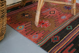 Vintage Sivas Kilim Runner close up, Kilim rugs, Wild Shaman Rug Store