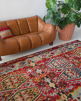 Turkish rug, vintage rug, flat weave, kilim rug, large area rug, square rug, Wild Shaman, Portland, Oregon, rug store, rug shop, local shop,  bright colors, area rug, orange rug, bold color