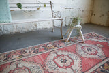 Vintage Turkish Faded Anatolian Runner Rug 3.2ftx9.10ft