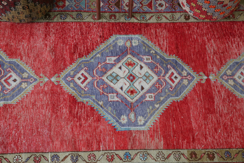 Old Anatolian Runner Rug 4.9ftx11ft