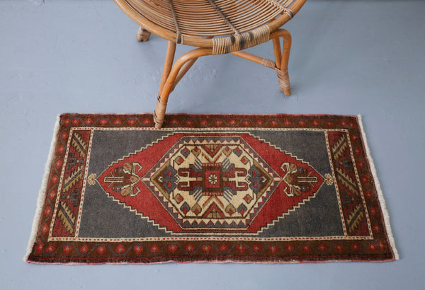 Vintage Mini Turkish Rug 1.9ftx3.5ft