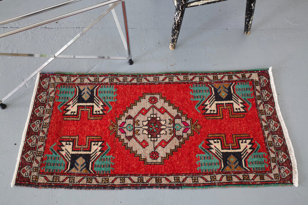 pile rug, turkish rug, vintage rug, portland, rug shop, bright colors, wild shaman, area rug, red rug, mini rug, bold color, Portland, Oregon, rug store, rug shop, local shop