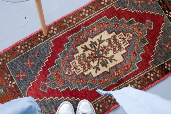 Vintage Mini Turkish Rug 1.9ftx3.5ft