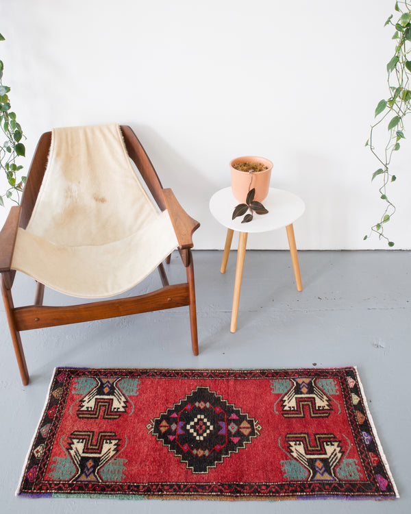 pile rug, Turkish rug, vintage rug, portland, rug shop, bright colors, wild shaman, area rug, red rug, mini rug, bold color, Portland, Oregon, rug store, rug shop, local shop